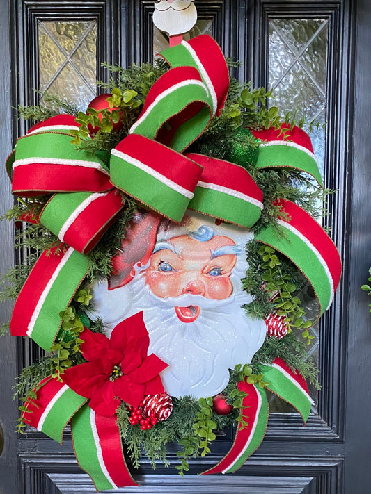 Vintage Santa Claus Wreath