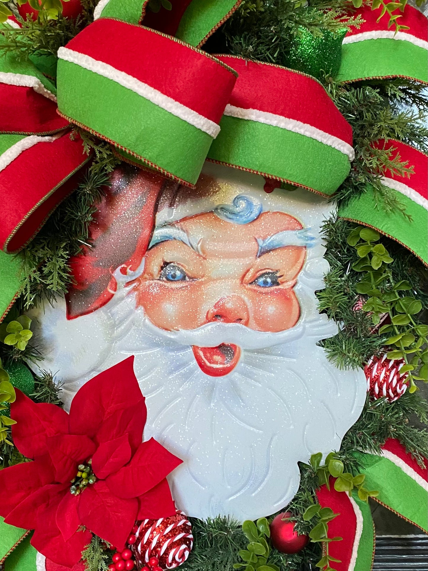 Vintage Santa Claus Wreath