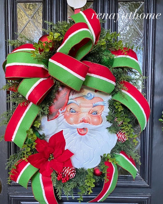 Vintage Santa Claus Wreath