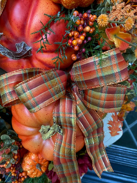 Fall Swag Wreath, Autumn Wreath, Thanksgiving Wreath, Fall Door Decor